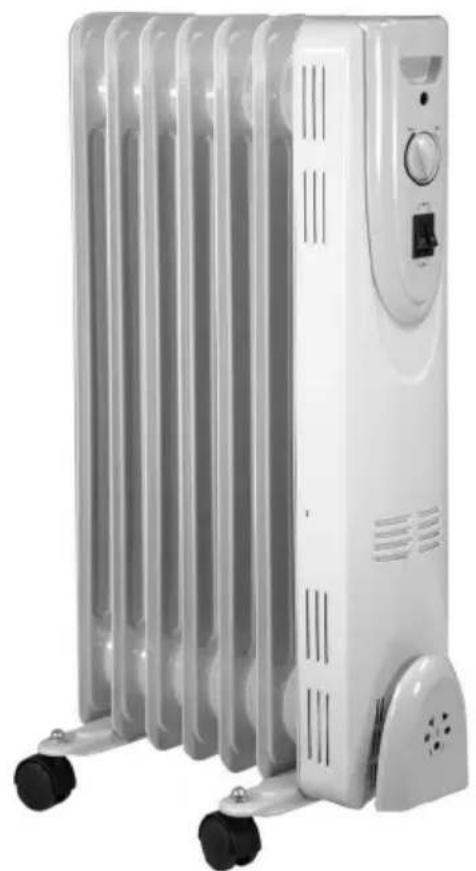 Prem-I-Air EH0291 - kW 7-Fin Oil-Filled Radiator Radiateur Bain D'huile 1,5kw 7 Eléments - 1