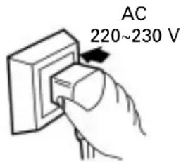 DAITSU ADD20 - Branchez le cable d'alimentation dans la prise de courant puis appuyez sur la touche "1/0" - 1