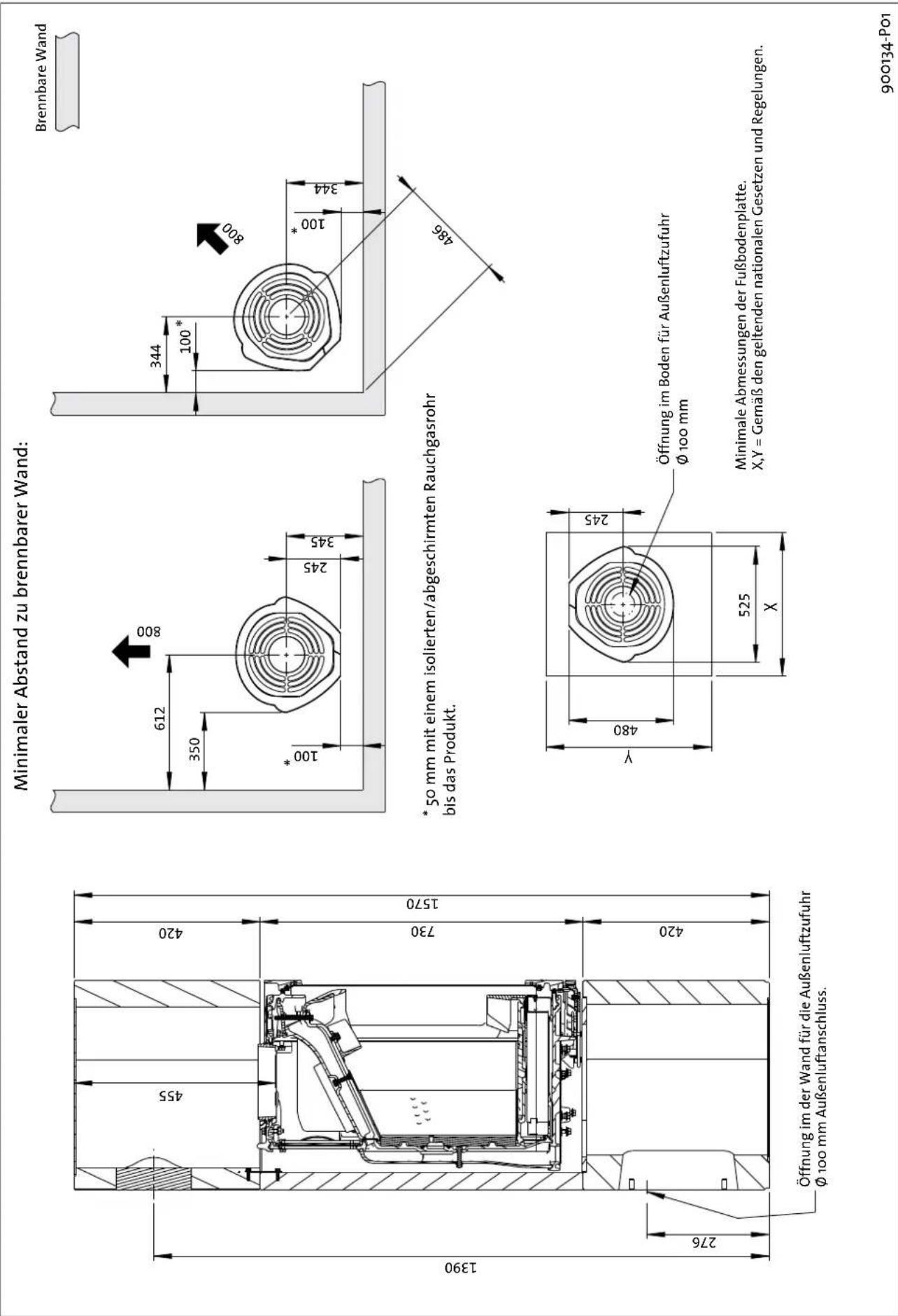 Jøtul FS 91 - Technische Daten gemäß EN 13240 - 1