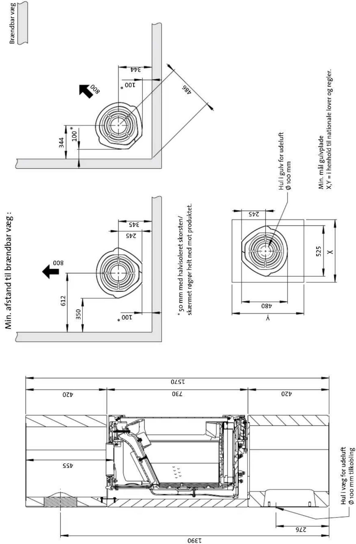 Jøtul FS 92 - Tekniske data i h.h.t. EN 13240 - 1
