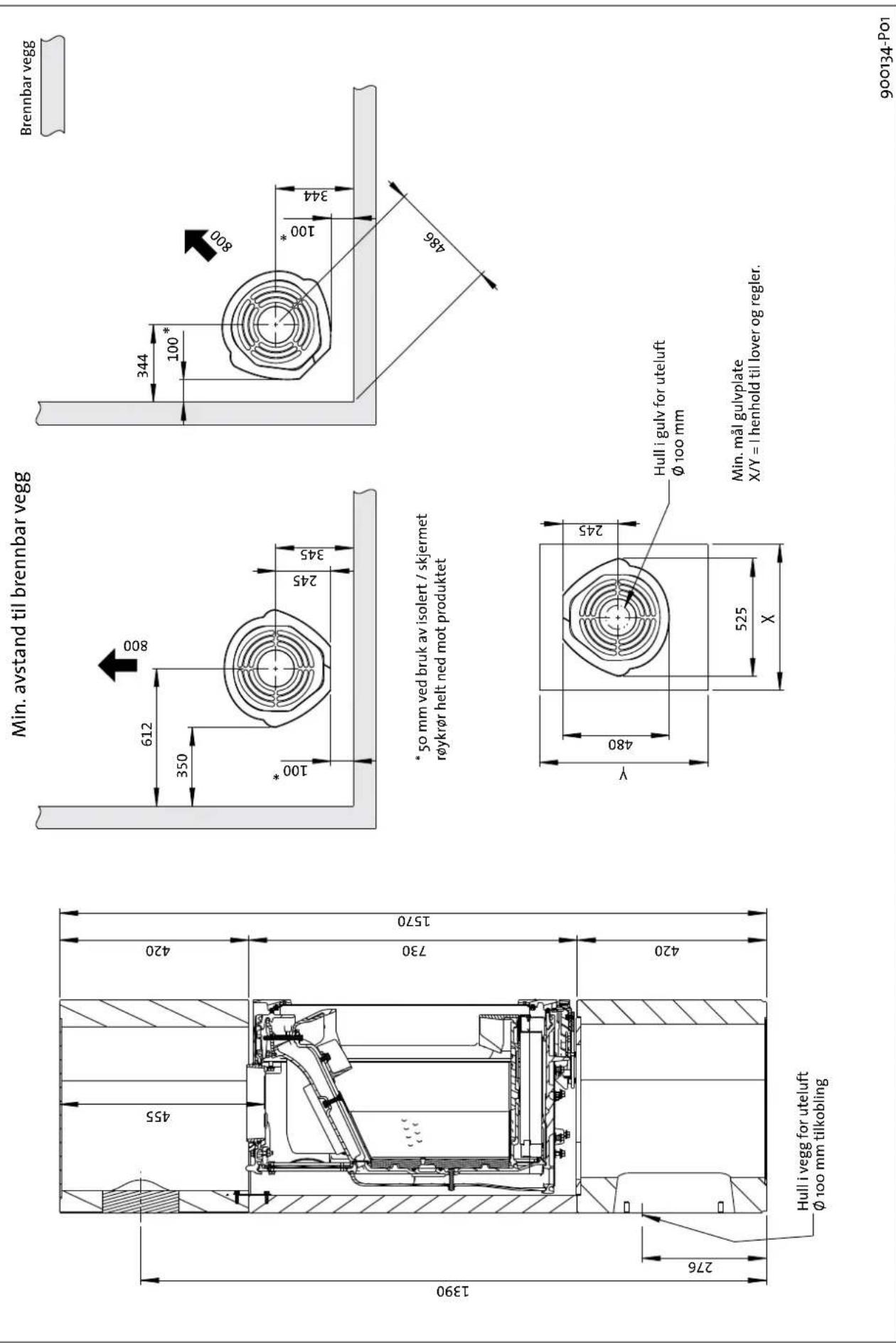 Jøtul FS 92 - Tekniske data i h.h.t. EN 13240 - 1