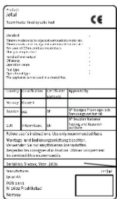 Jøtul I 400 - Tekniske data - 1