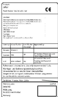 Jøtul I 400 - Asennusohjeet ja tekniset tiedot - 1