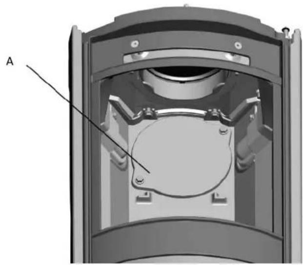 Jøtul F 371 - Assembly of flue pipe with rear outlet - 1