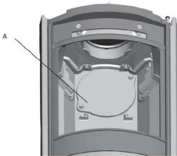Jøtul F 366 - Assembly of flue pipe with rear outlet - 1