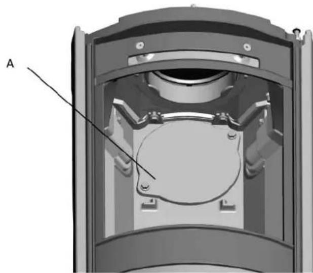 Jøtul F 379 - Assembly of flue pipe with rear outlet - 1