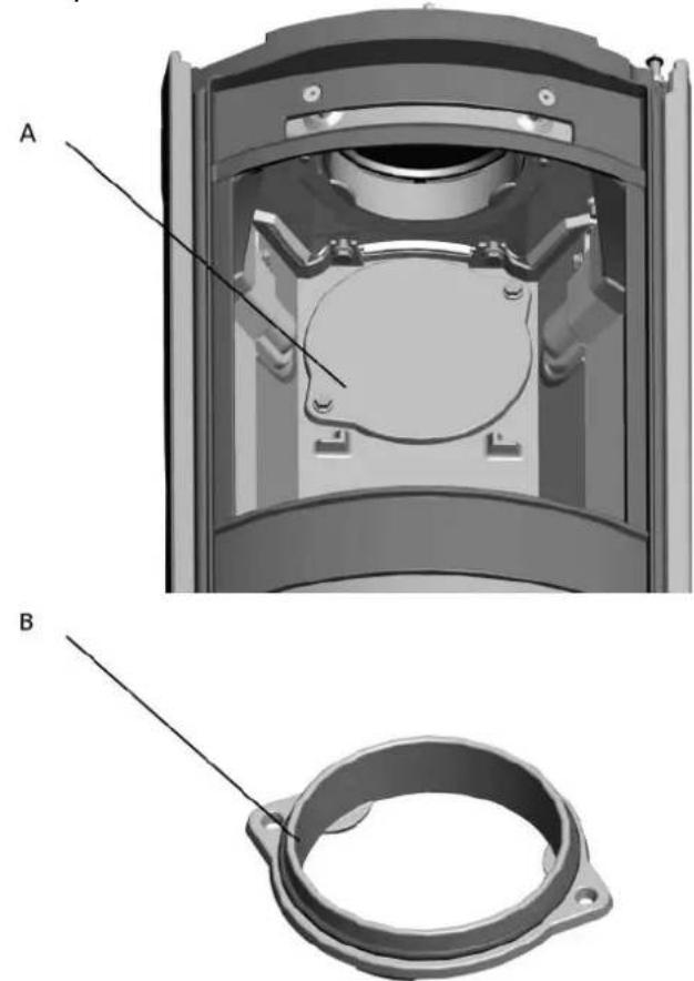 Jøtul F 379 - Montage van een schoorsteenpijp aan de achterkant - 1