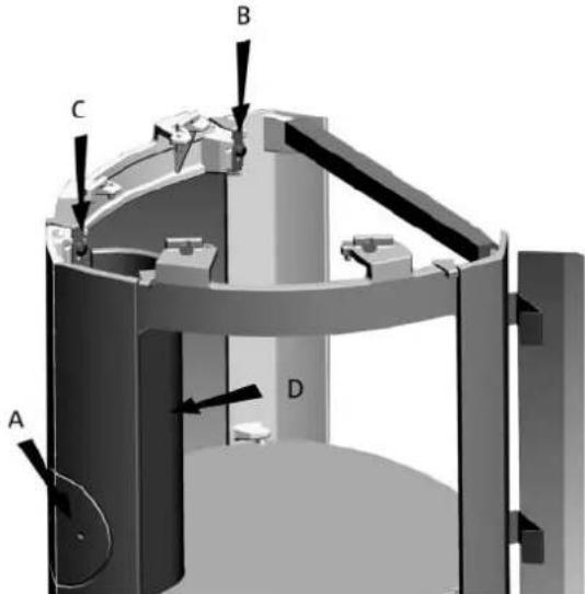 Jøtul F 379 - Jøtul F 375 - Gietijzeren basis met glazen deur - 3