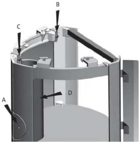 Jøtul F 363 - Jotul F 365 - Base in ghisa con porta in vetro - 3