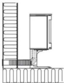 Jøtul F 361 - Attraverso una parete esterna - 1