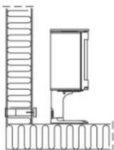 Jøtul F 361 - Indirettamente atraverso una parete esterna - 1