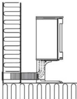 Jøtul F 361 - A través de una pared exterior - 1