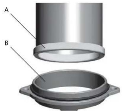 Jøtul F 263 - Fitting the flue pipe with the rear outlet - 6