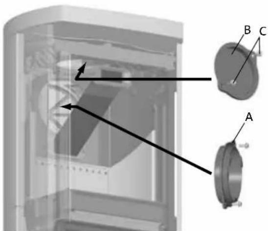 Jøtul F 263 - Fitting the flue pipe with the rear outlet - 4