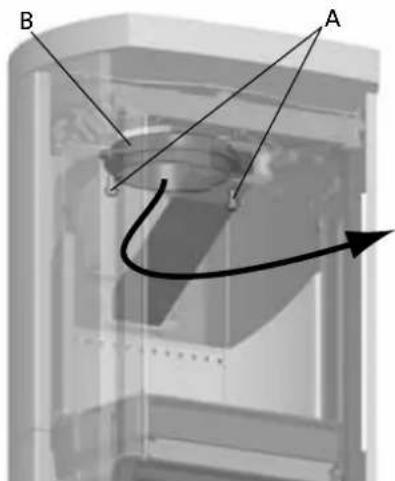 Jøtul F 263 - Fitting the flue pipe with the rear outlet - 3