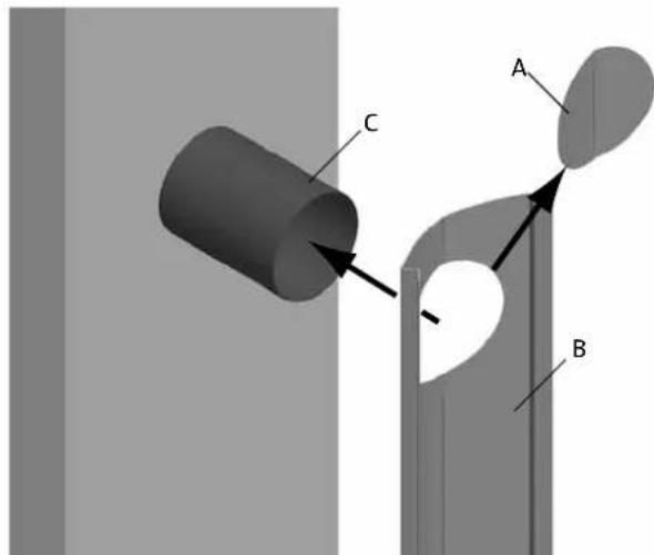 Jøtul F 263 - Fitting the flue pipe with the rear outlet - 1