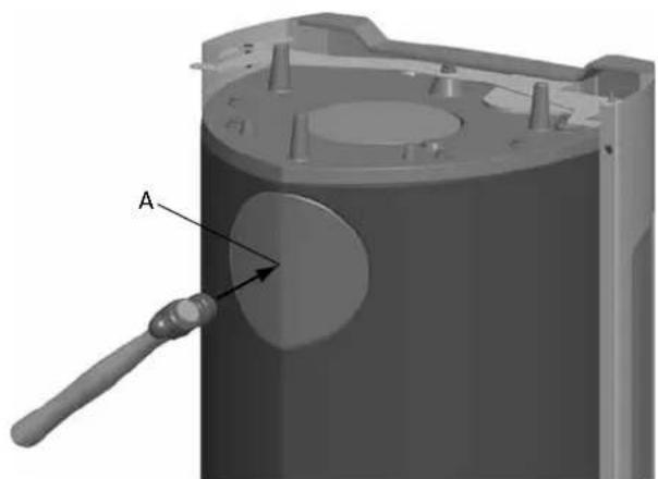 Jøtul F 263 - Installare la canna fumaria nell'uscita fumi posteriori - 5