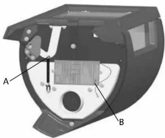 Jøtul F 163 C - Desmontar el mecanismo de cierre automatico de la puerta - 1