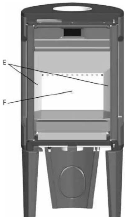 Jøtul F 163 C - Brandplaten/binnenste bodemplaat verrangen - 2