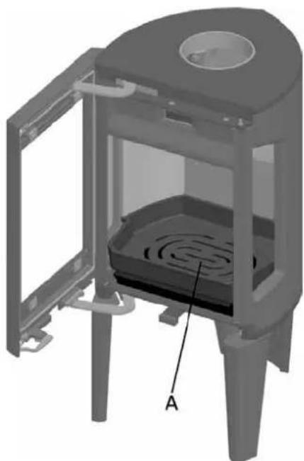 Jøtul F 163 C - Ash removal - 1