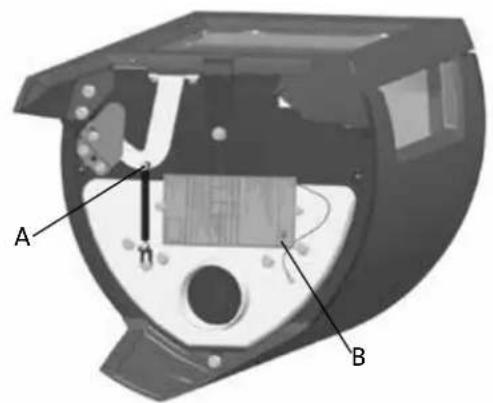Jøtul F 163 C - Rimozione del meccanismo di chiusura automatica dello sportello - 1