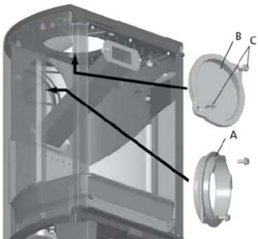 Jøtul F 163 C - Sortie de fumées à l'arrière - 3