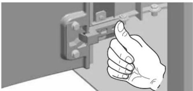 Jøtul F 262 - Re-installation of the base door - 2