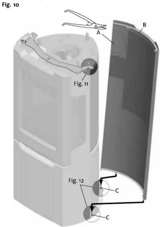 Jøtul F 262 - Mounting side panels - 1