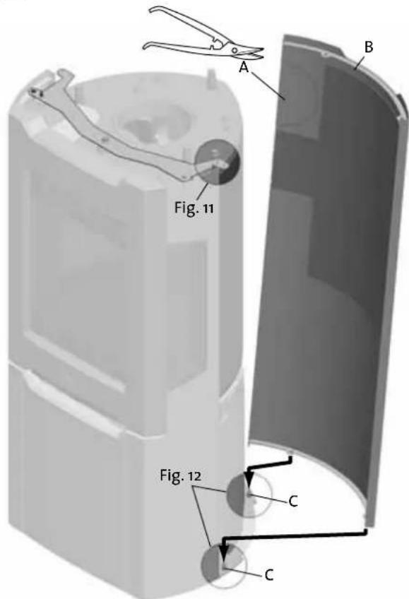 Jøtul F 262 - Panneaux latéraux en acier - 1