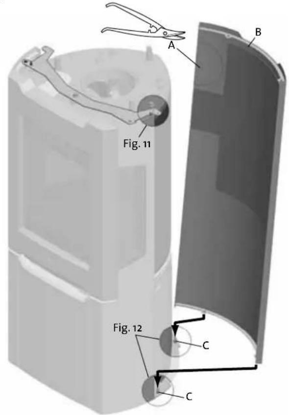 Jøtul F 262 - Monteren van de lijpanelen   Stalen lijpanelen - 1