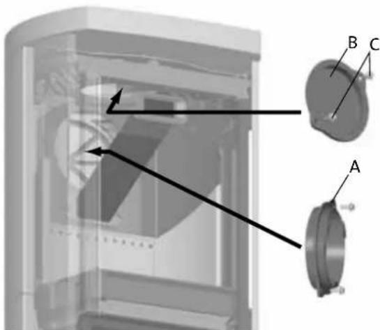 Jøtul F 262 - Ajuste de la tuberia de humos para salute posterior - 4