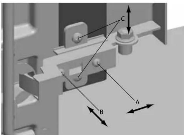 Jøtul F 262 - Adjusting the base door - 1