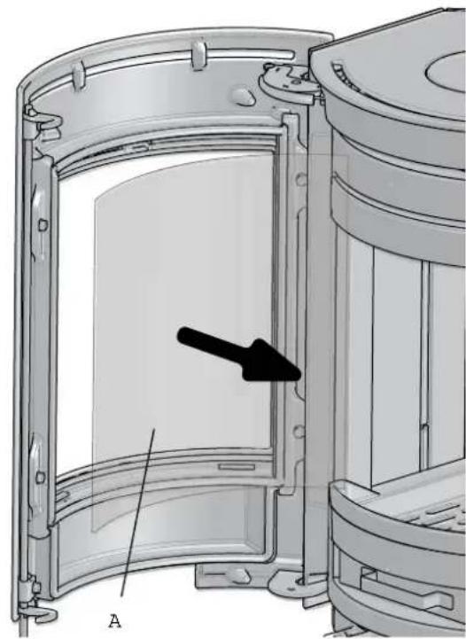 Jøtul F 137 - Remplacement de la vitre et des joints de la porte - 2
