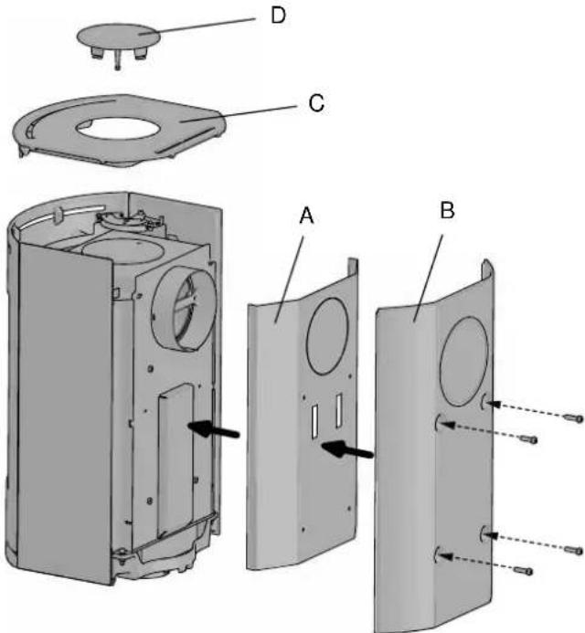 Jøtul F 137 - Fitting a fl ue pipe with a rear outlet - 8