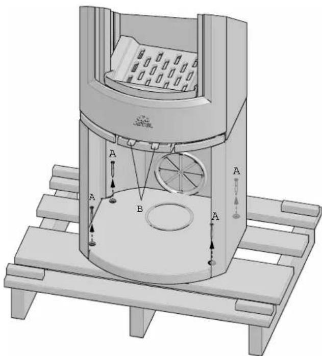 Jøtul F 137 - Voorbereidingen - Jøtul F 134 / F 135 met basis - 1