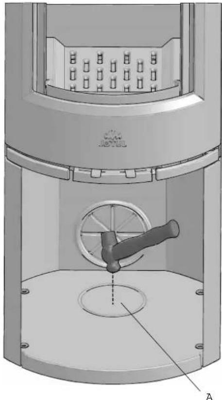 Jøtul F 137 - Externe luchtaansluiting via de basis - 1