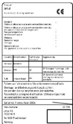 Jøtul F 137 - Installation manual with technical data - 1