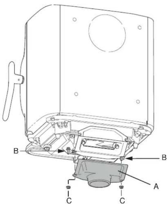 Jøtul F 105 R - Alimentazione dell'aria esterna attraverso il pavimento - 2