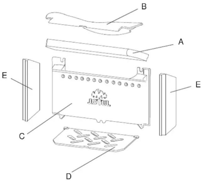 Jøtul F 105 R - Manutenzione/sostituzione di componenti nella camera di combustione - 1