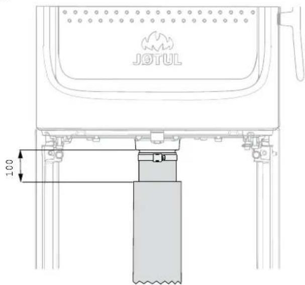 Jøtul F 105 R - Attraverso il pavimento - 1