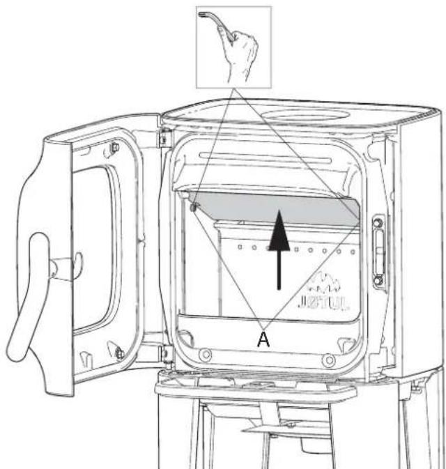 Jøtul F 105 R - Glas en pakking in de deur verrangen - 1