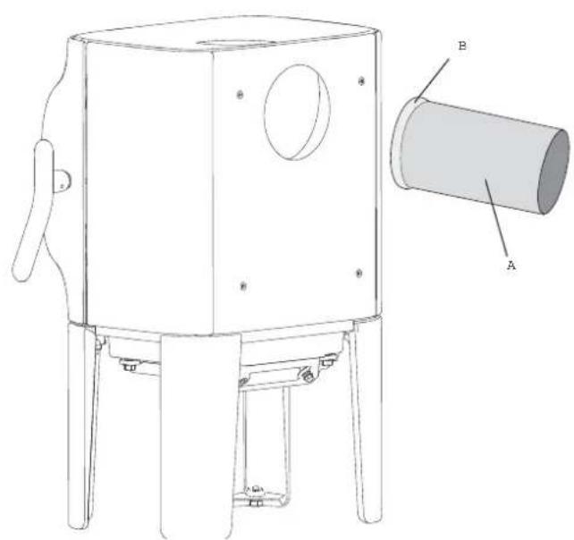 Jøtul F 105 R - Een kachelpijp met een awhiletlaat verbinden - 6