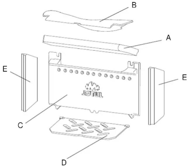 Jøtul F 105 R - Wartung/Austausch von Teilen in der Brennkammer - 1