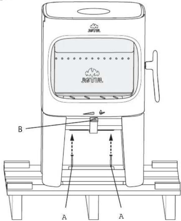Jøtul F 105 R - Preparazioni per Jotul F 105 con montanti lunghi - 1