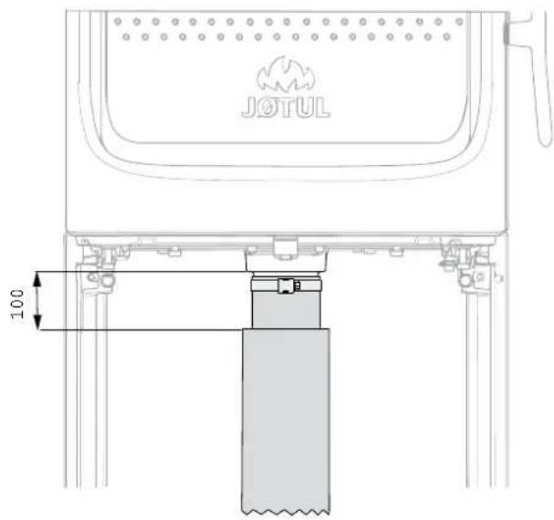 Jøtul F 105 R - Via de vloer - 1