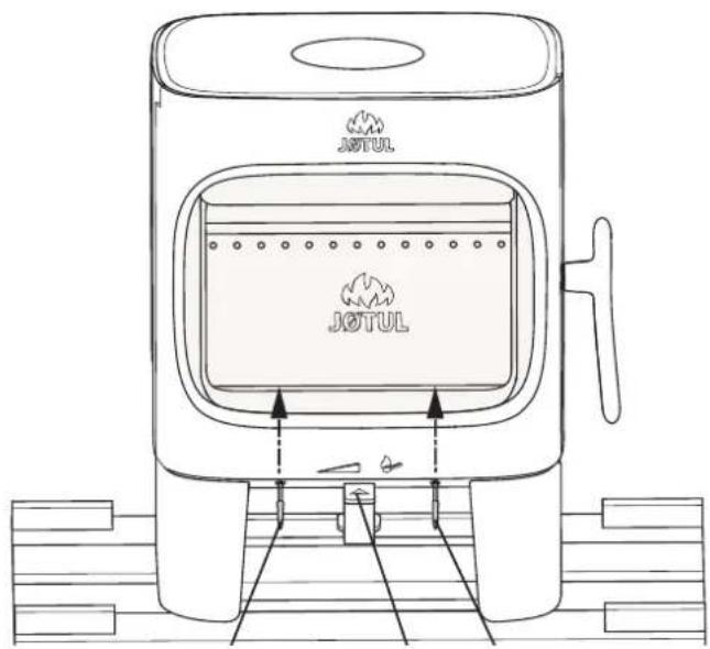Jøtul F 105 R - Preparazioni per Jøtul F 105 con montanti corti - 2