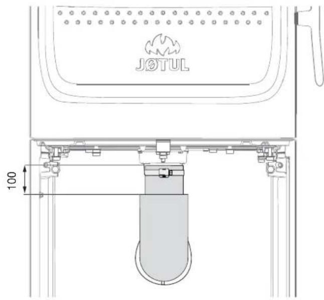 Jøtul F 105 R - Attraverso lo scarico posteriore - 1