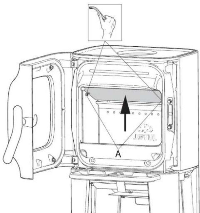 Jøtul F 105 R - Sostituzione del vetro e delle guarnizioni nella porta - 1