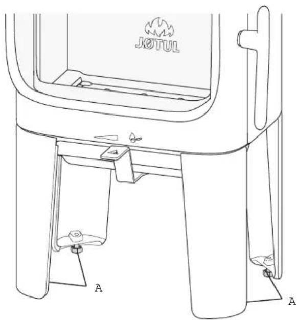 Jøtul F 105 R - Vorbereitungen für Jøtul F 105 mit langen Beinen - 2