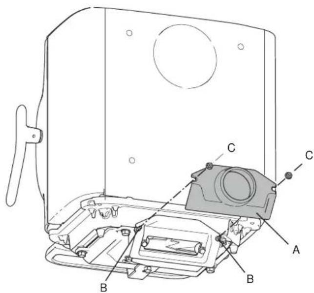 Jøtul F 105 R - Alimentazione dell'aria esterna attraverso uno scarico posteriore - 2